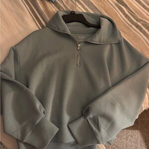 Blue Quarter-Zip Active Jacket